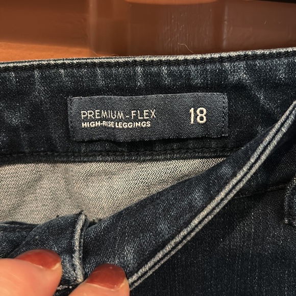 J. Jill Denim High Rise Leggings Premium Flex Stretch Jeans Dark Wash Size 18 - Picture 4 of 5